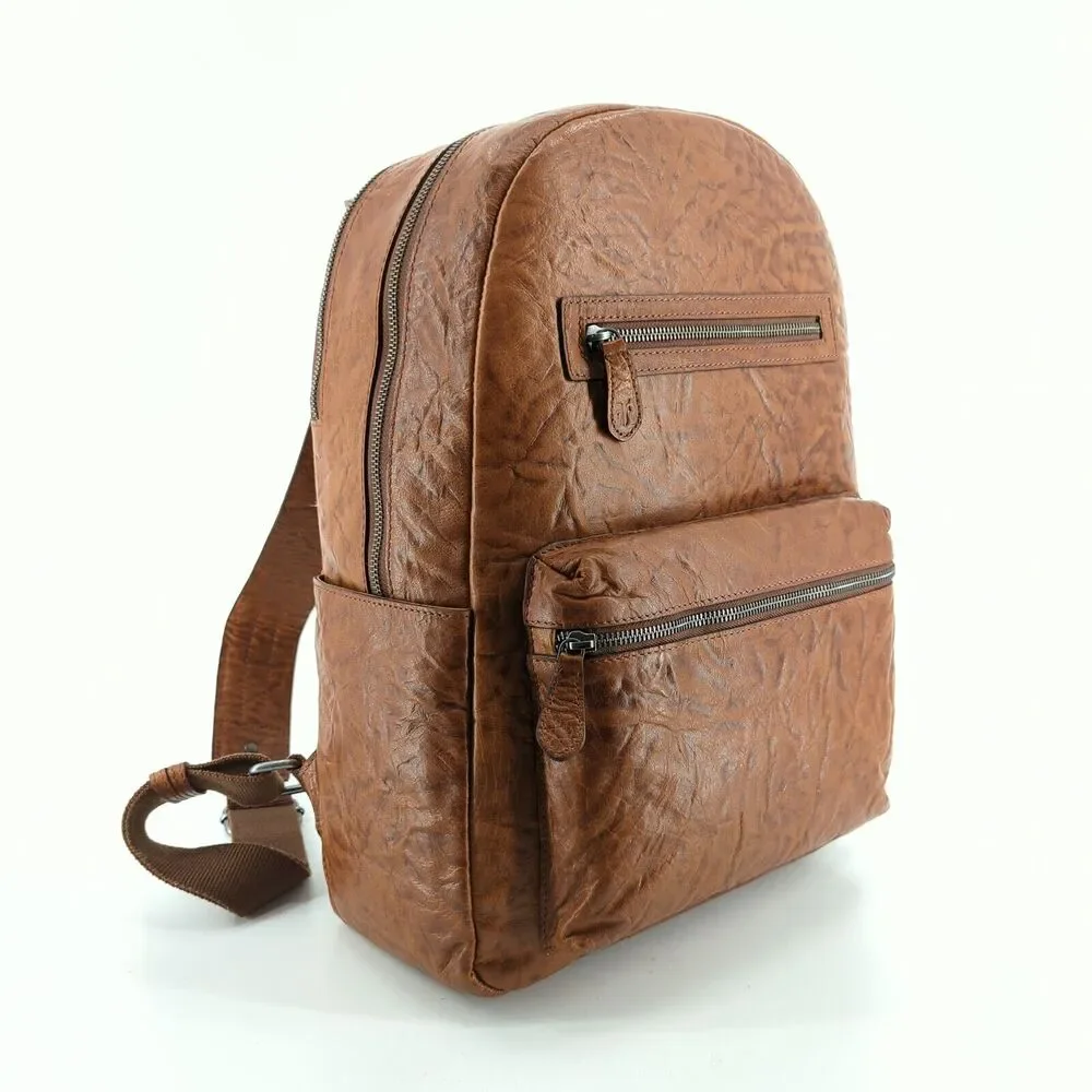 FRYE Backpack Bag Washed Tan Brown Leather Academia School 34DB0524-269 NEW - Picture 2 of 11